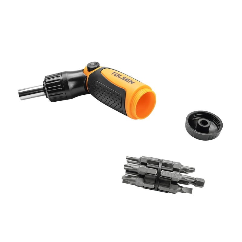 TOLSEN 20040 14 in 1 Ratchet Screwdriver | Includes Bit Holder | Phillips, Slotted & Torx Bits | 12 Bits | Model: 20040_img_6