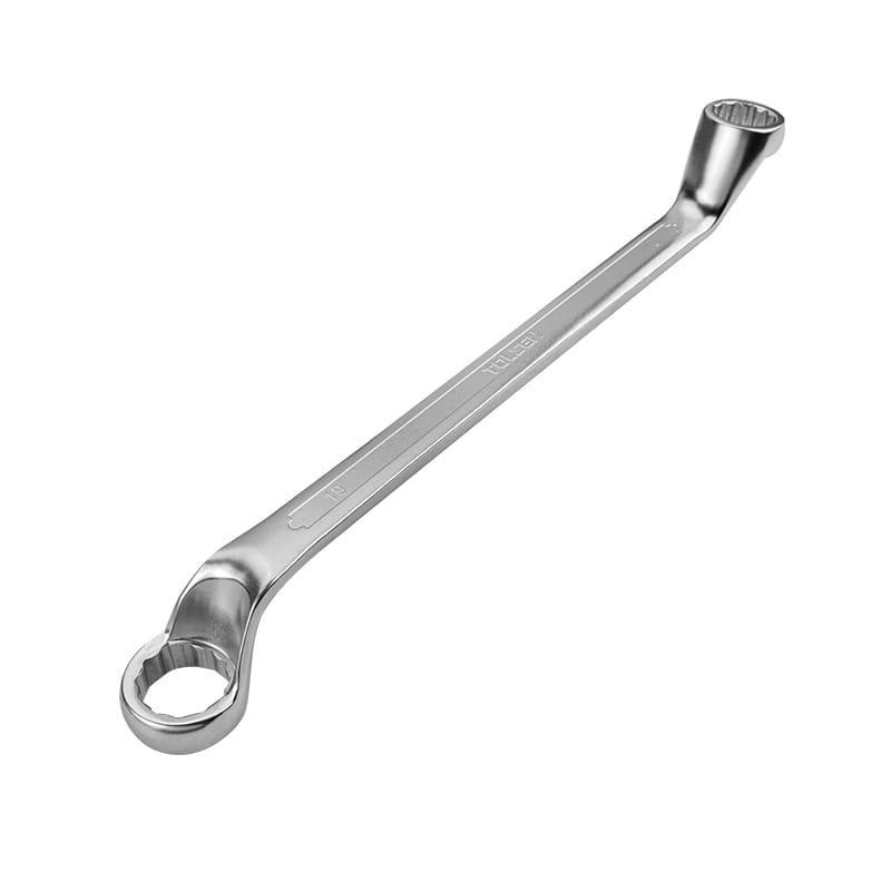 TOLSEN 15896 12Pcs Double Ring Spanner Set, Chrome Plated, Satin Finish, DIN838 | Sizes 6×7 to 30×32mm | Model: 15896_img_9