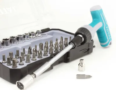 TOTAL TACSD30476 47 Pcs T-Handle Wrench Screwdriver Set | Ratchet Handle | Bits & Sockets | Model: TACSD30476_img_3