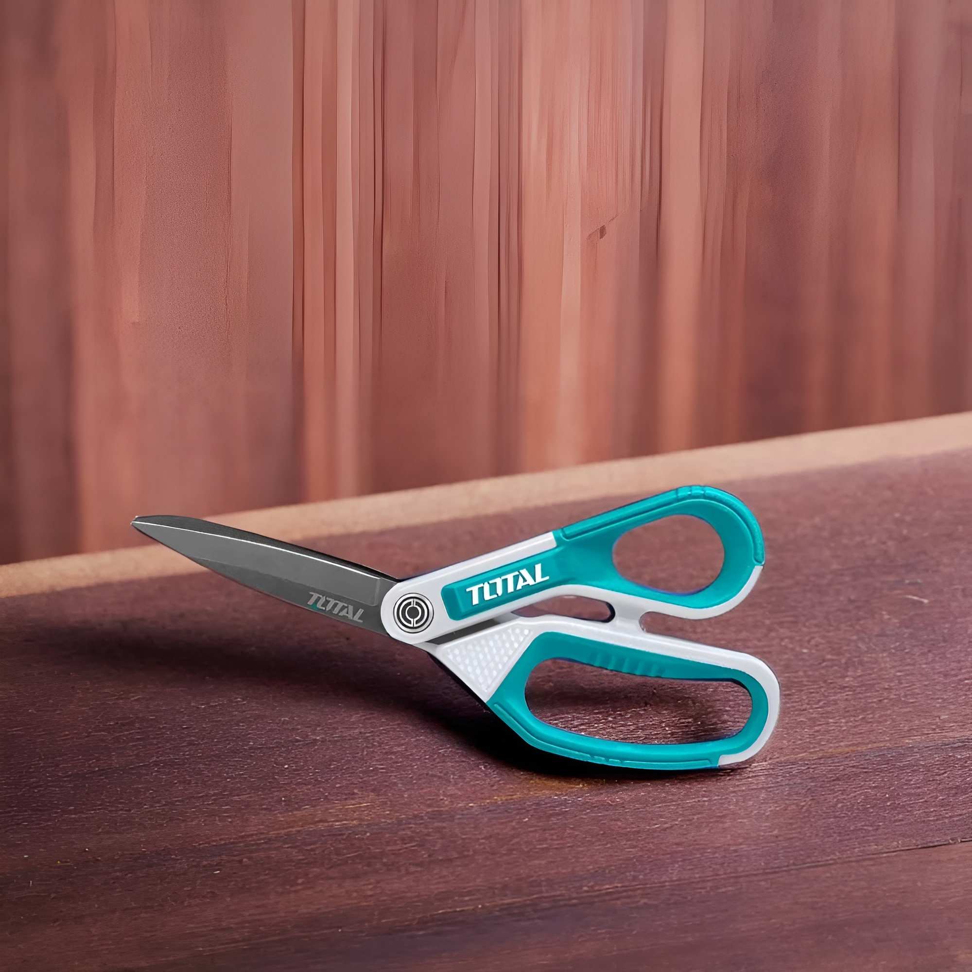 TOTAL THSCRS812108 Rubber Grip Long Blade Scissors | 8" (210mm) | Titanium Plated Stainless Steel Blade | Serrated Bottom Blade | Model: THSCRS812108_img_3