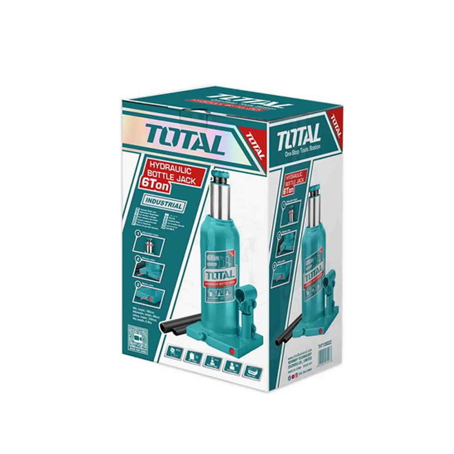 TOTAL THT109062 Hydraulic Bottle Jack | 6 Ton Capacity | Industrial | Lifting Range 210-410mm | Model: THT109062_img_3