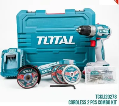 TOTAL TCKLI20278 Li-ion 2 Pcs Combo Kit | 20V | Mini Cut-Off Tool + Brushless Drill | 2 × 2.0Ah Batteries | Industrial | Model: TCKLI20278_img_5