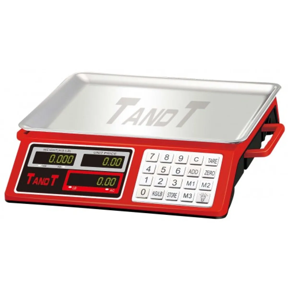 TANDT TT1930 / TT1930A Digital Commercial Price Scale, 30kg Capacity , Green Display, Flat-Tray & T-Tray Options