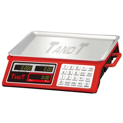TANDT TT1940 / TT1940A Digital Commercial weight Scale with price calculator, 40kg Capacity , Green Display, Flat-Tray & T-Tray Options_img_0