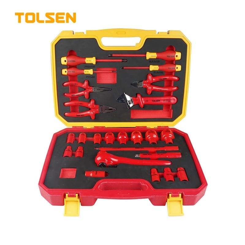TOLSEN V83825 25Pcs Insulated Hand Tools Set | 1000V VDE/GS Certified | EN60900 | Premium | Model: V83825