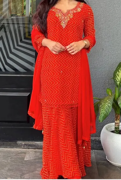 Premium White Gold Georgette_img_1