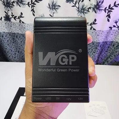 New WGP Mini UPS- Router + ONU Backup Up To 10 Hours (5V, 9V, 12V Output) -Capacity 10400mAh- Black Color_img_2