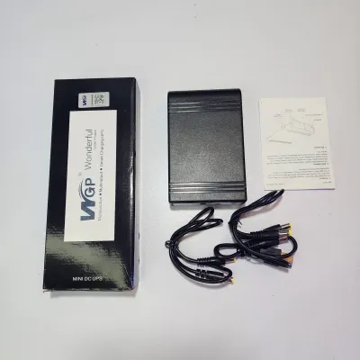 New WGP Mini UPS- Router + ONU Backup Up To 10 Hours (5V, 9V, 12V Output) -Capacity 10400mAh- Black Color_img_1
