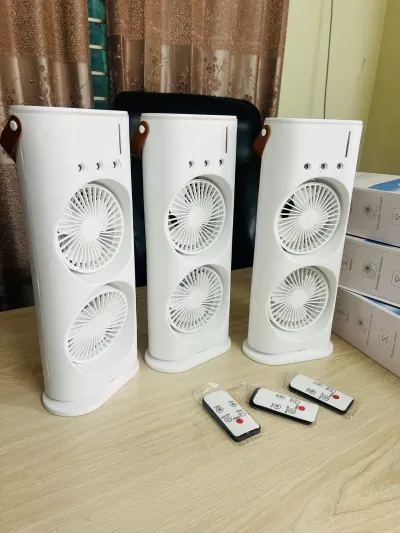 Rechargeable Remote Control Double Head Spray Cooling Fan_img_4