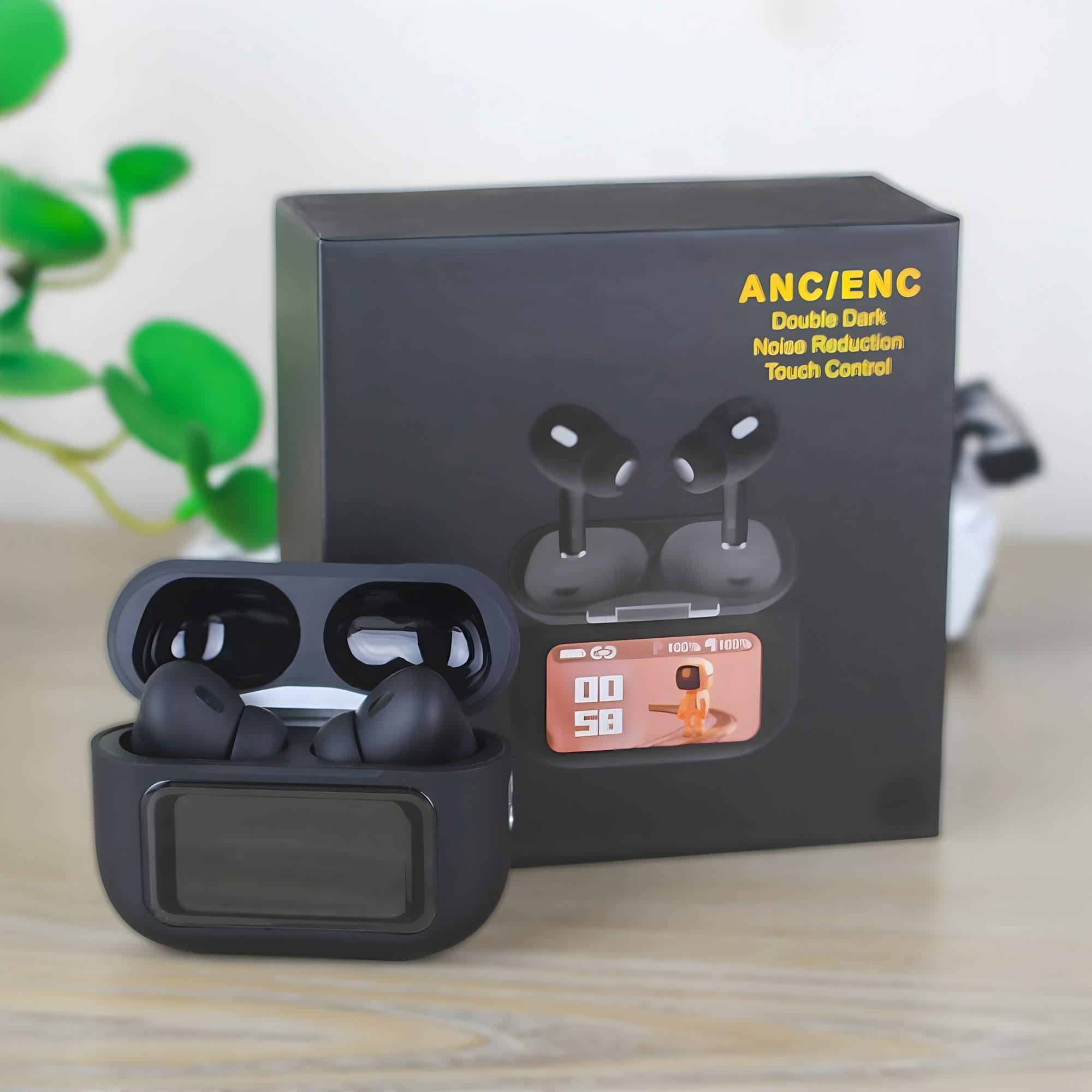 E9 Pro (Black) – Touch Screen Display AirPods