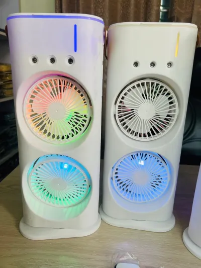 Rechargeable Remote Control Double Head Spray Cooling Fan_img_3