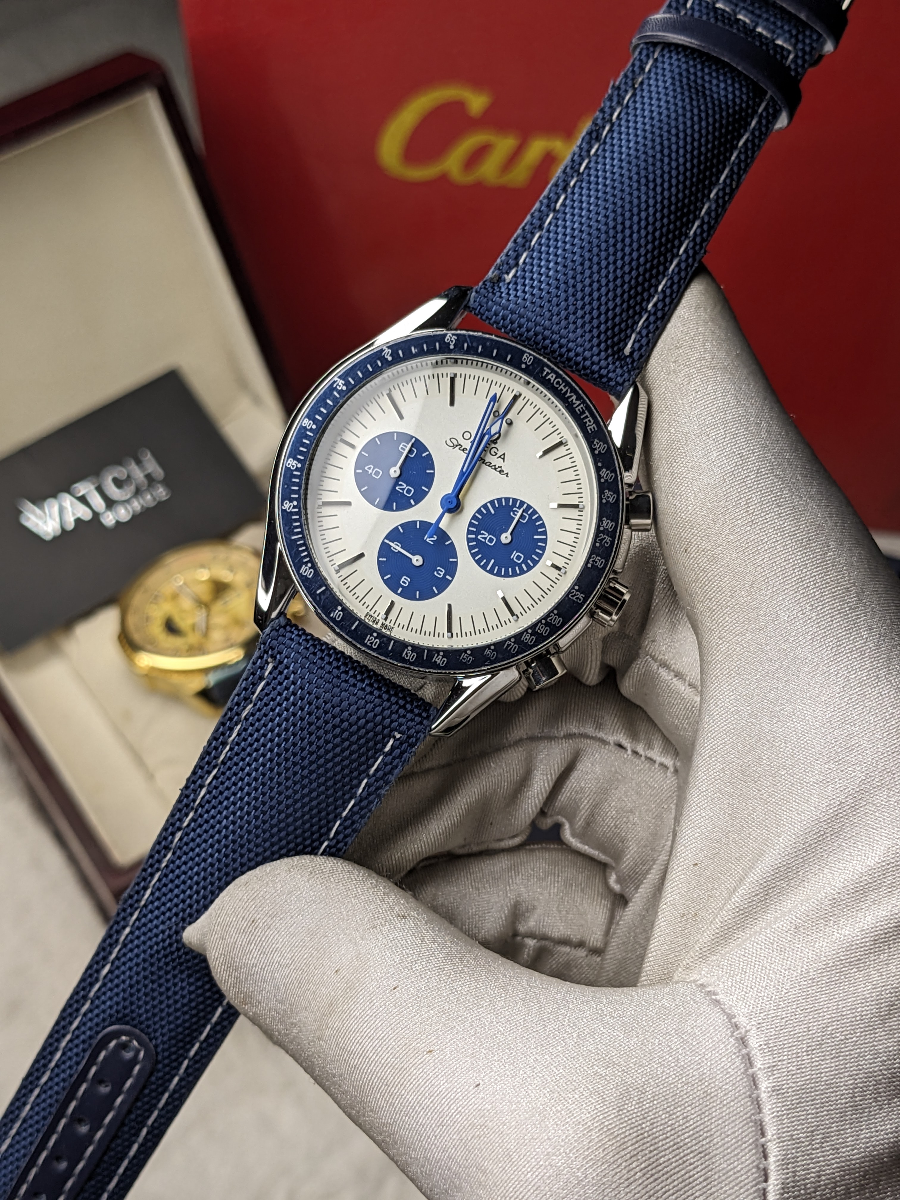 Omega Speedmaster Chronograph Strap Watch_img_1