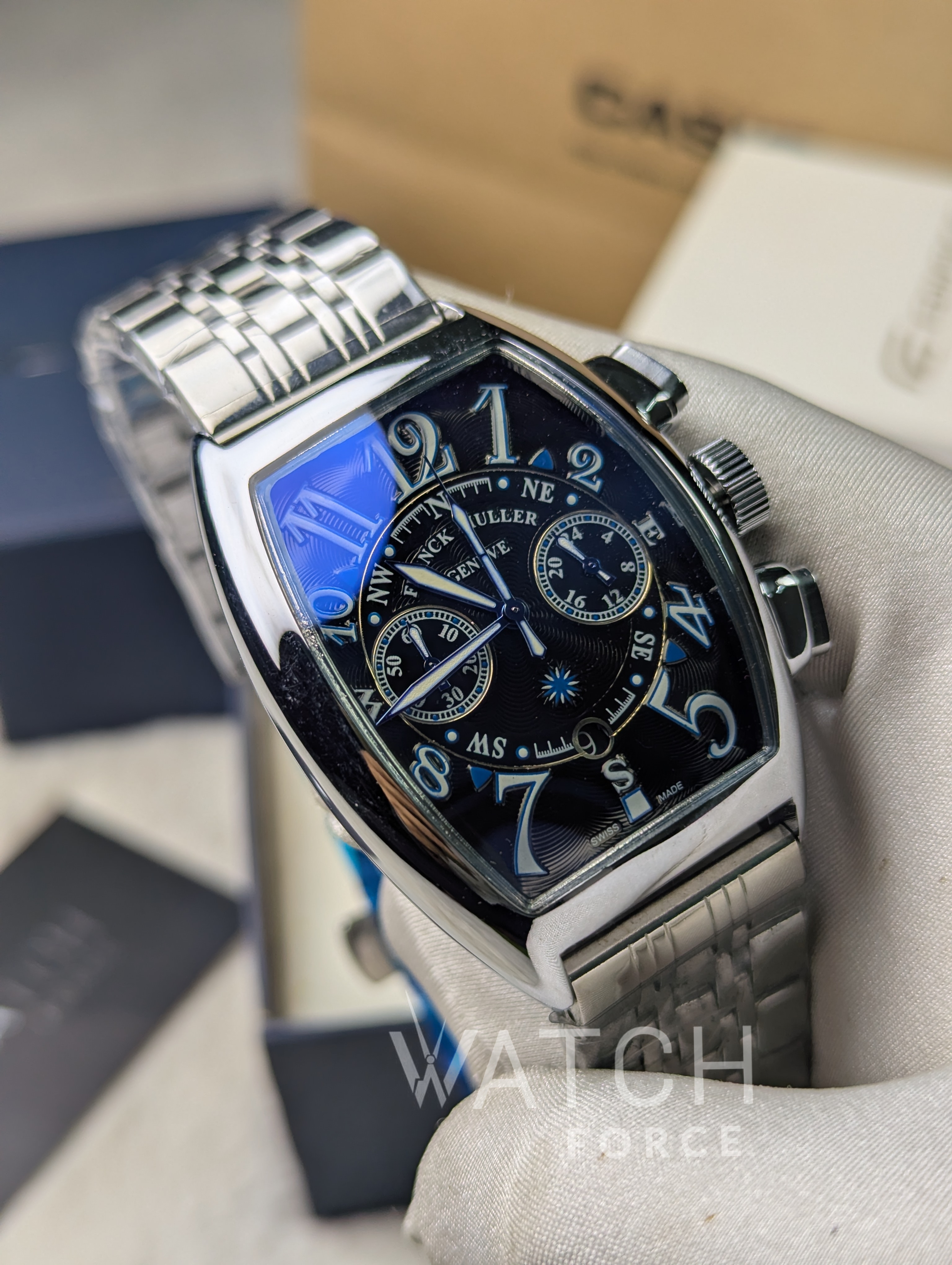 Frank Muller Chain Silver Chronograph Watch