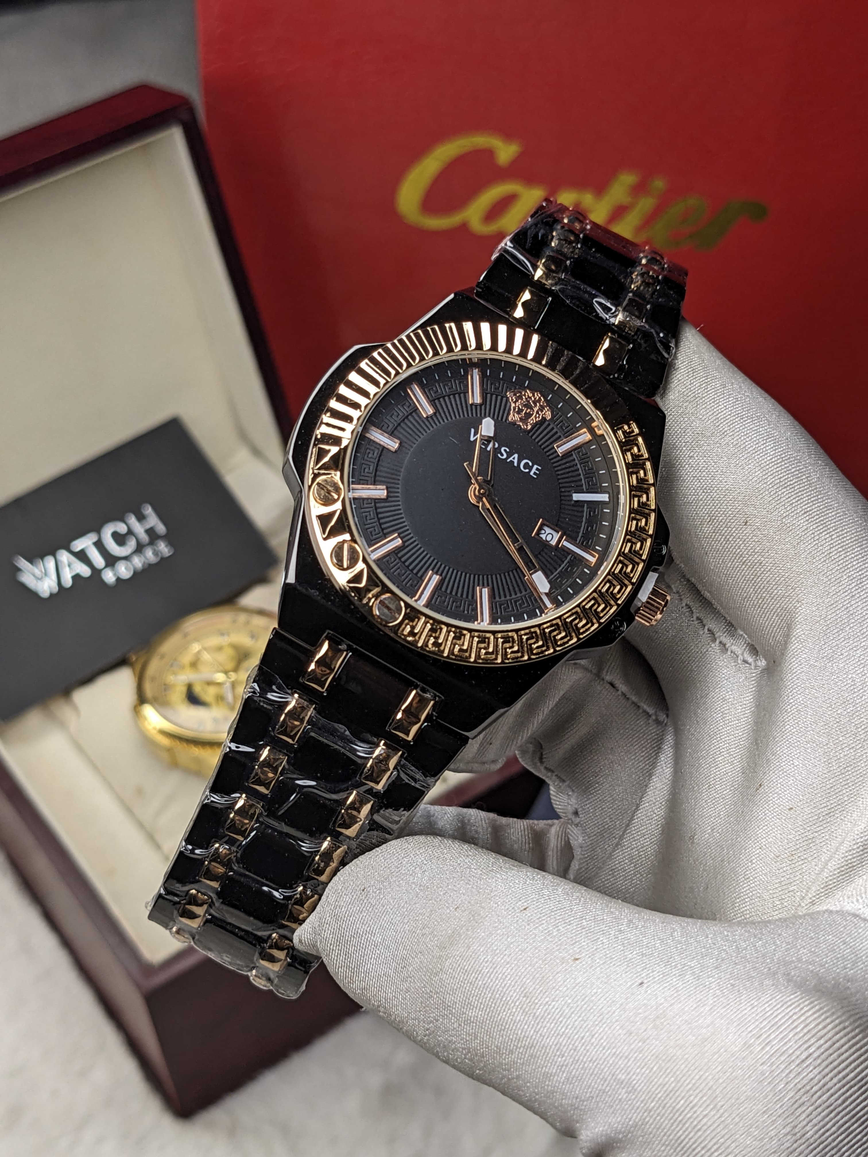 Versace Quartz Watch Black body Black dial