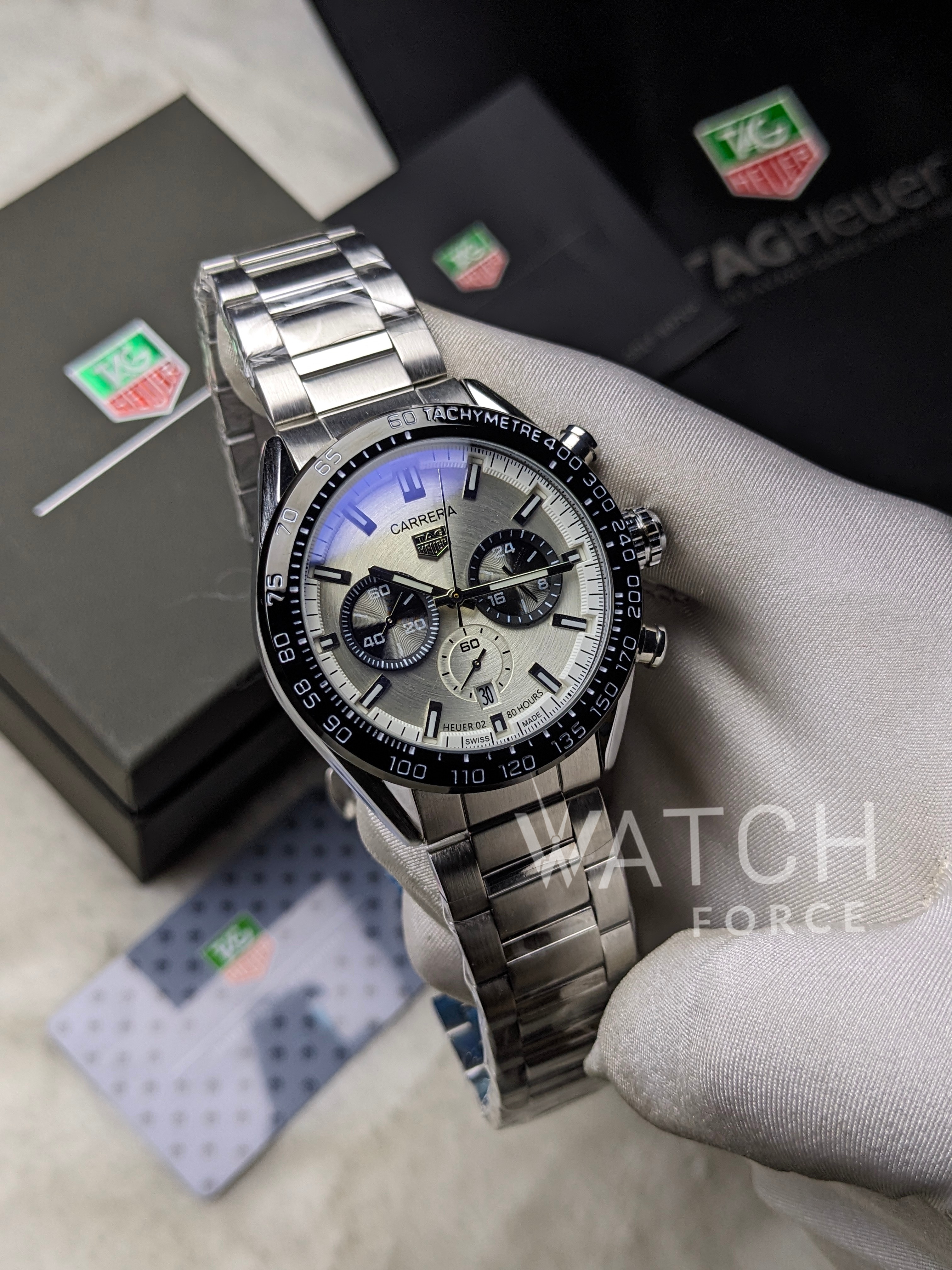 Tag Heuer Chronograph Watch Silver (with brandbox)_img_2