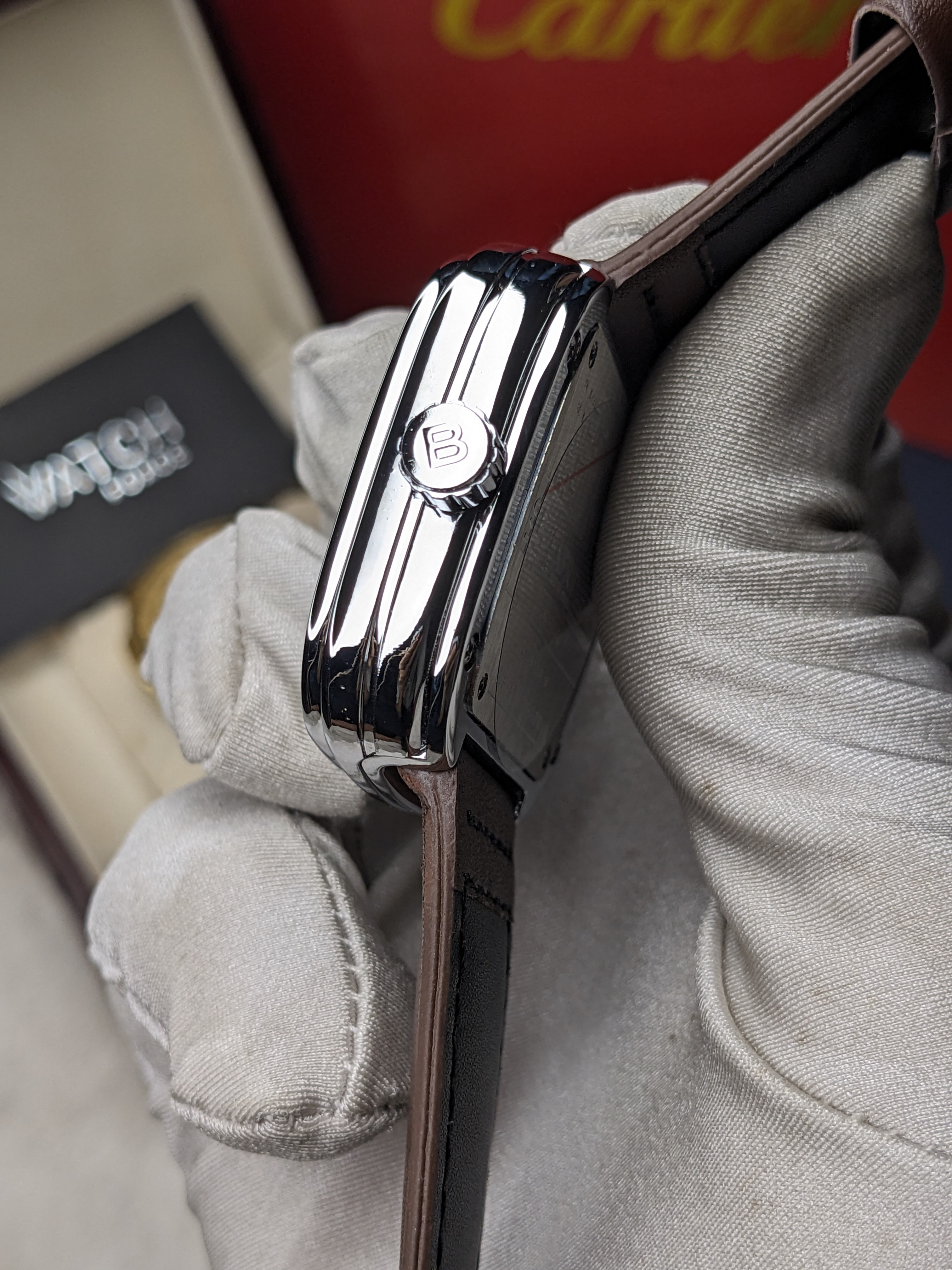 Seven Friday mechanical Watch Silver Body Brown belt_img_3