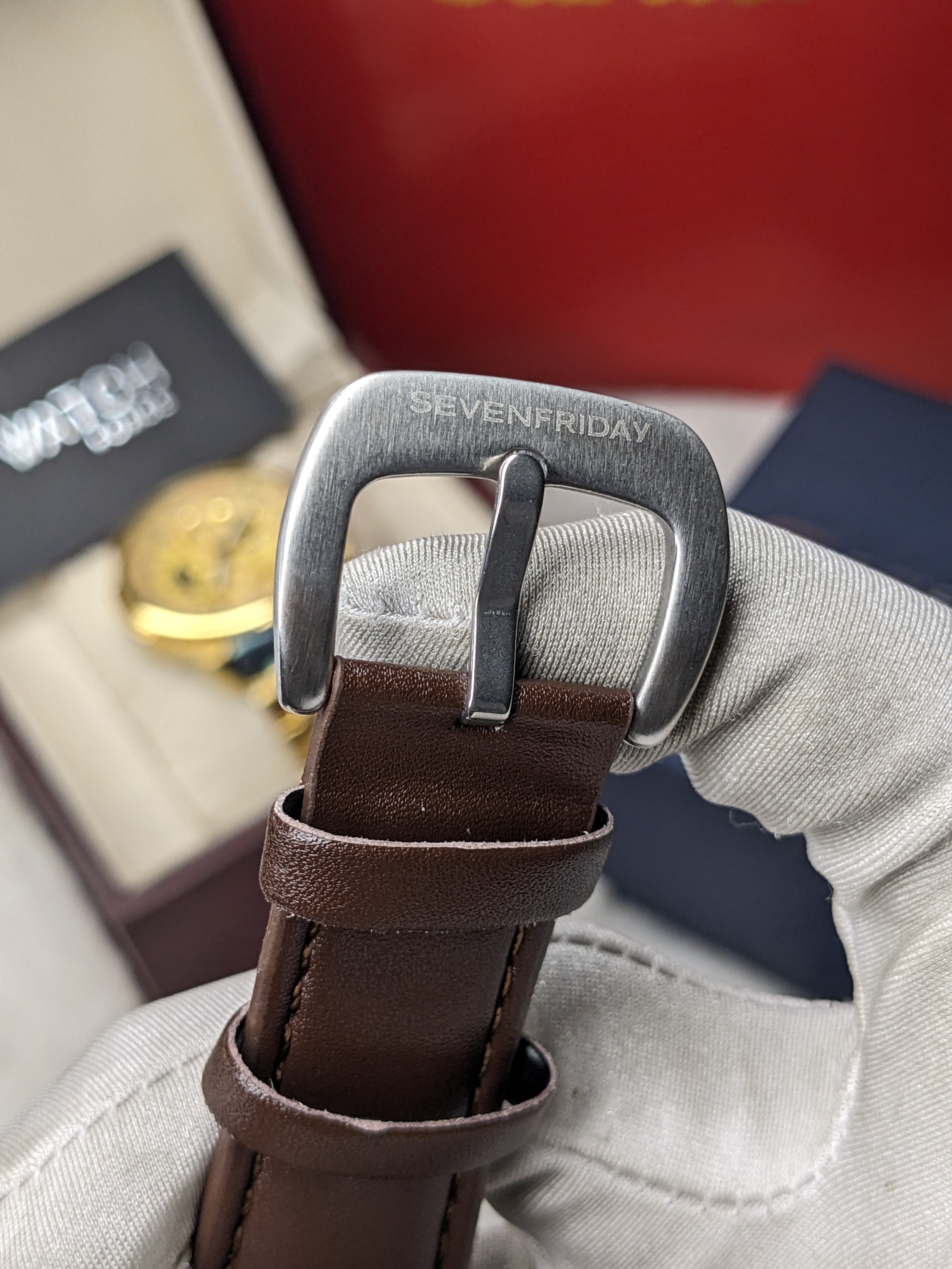 Seven Friday mechanical Watch Black Body Brown belt_img_5