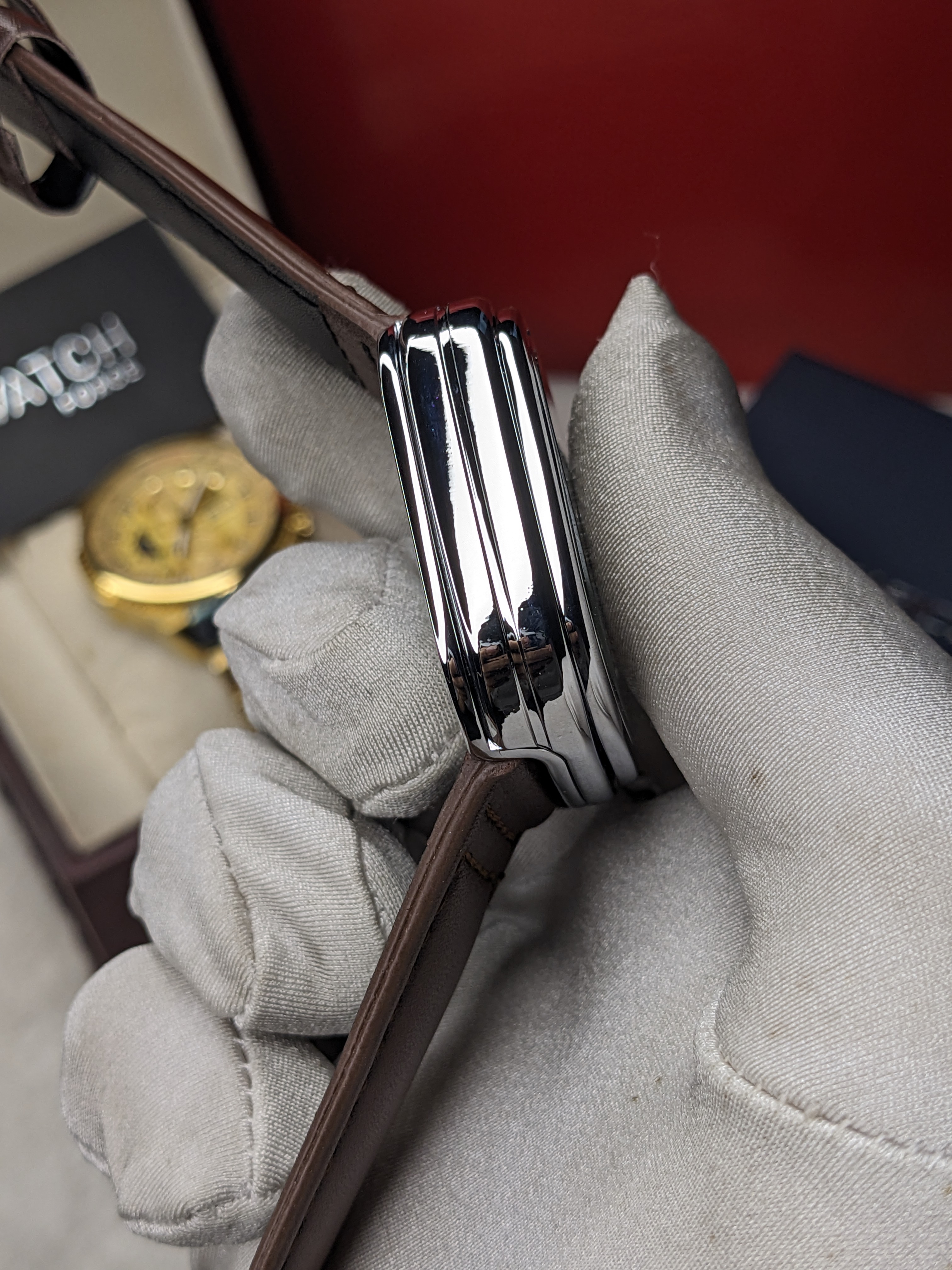Seven Friday mechanical Watch Silver Body Brown belt_img_2