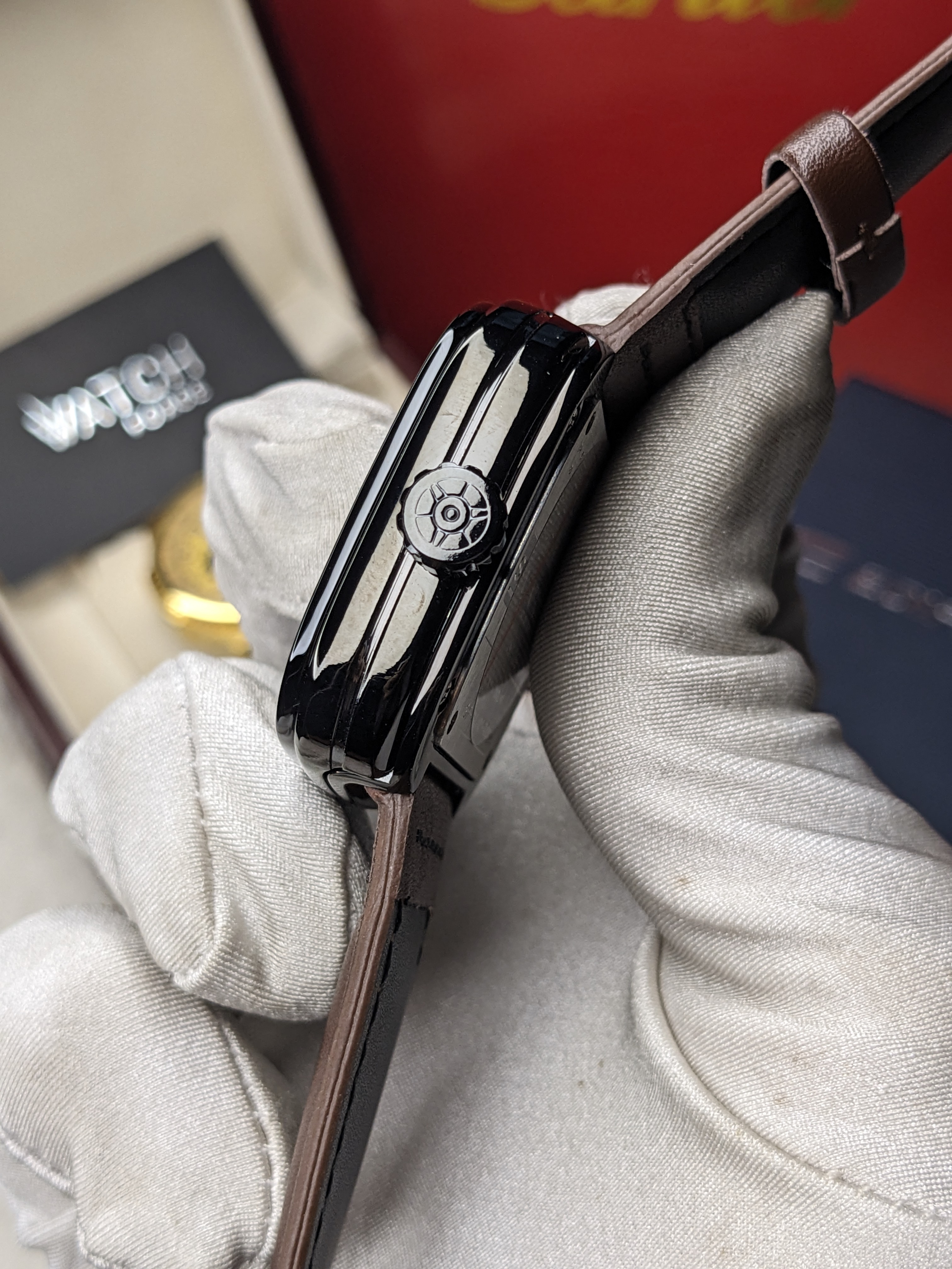 Seven Friday mechanical Watch Black Body Brown belt_img_3