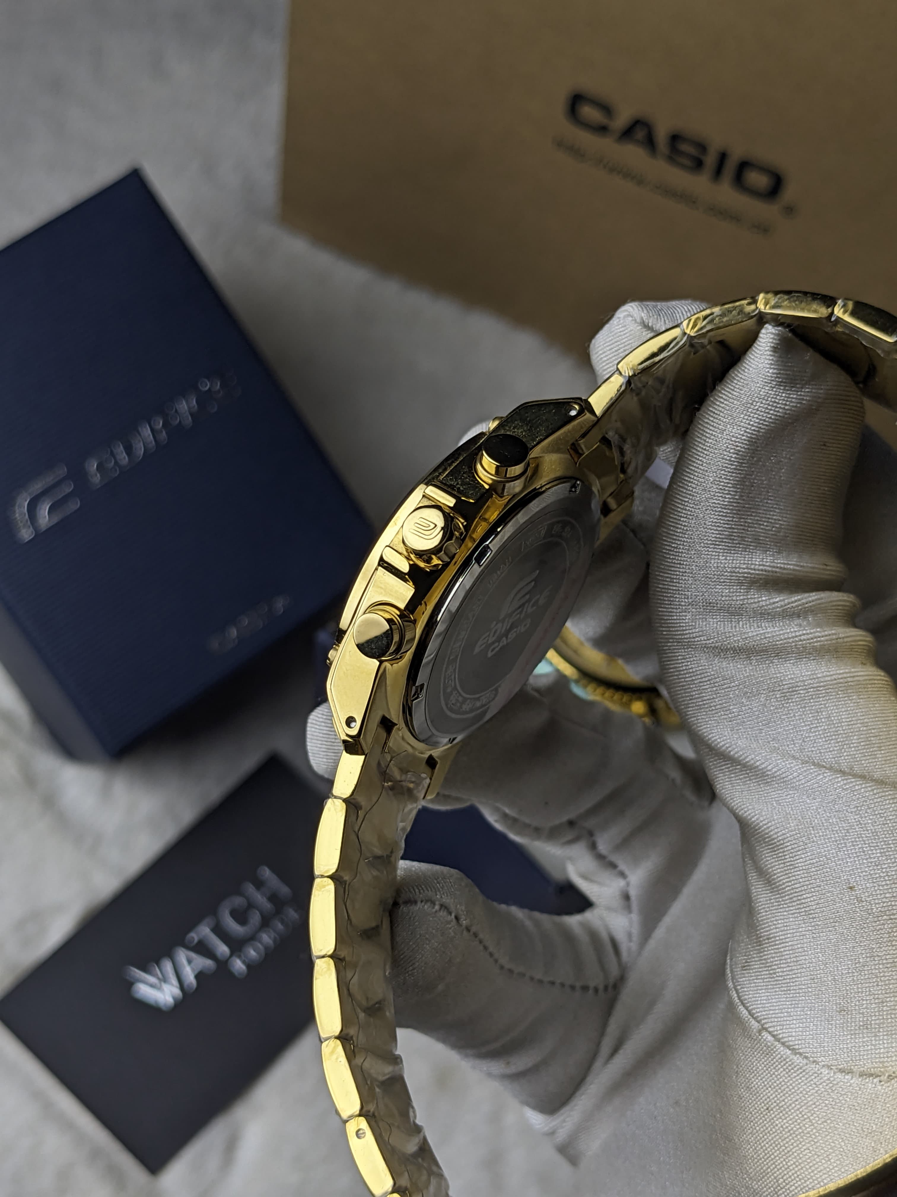 Casio Edifice EF 524SG Golden Chronograph Watch_img_2