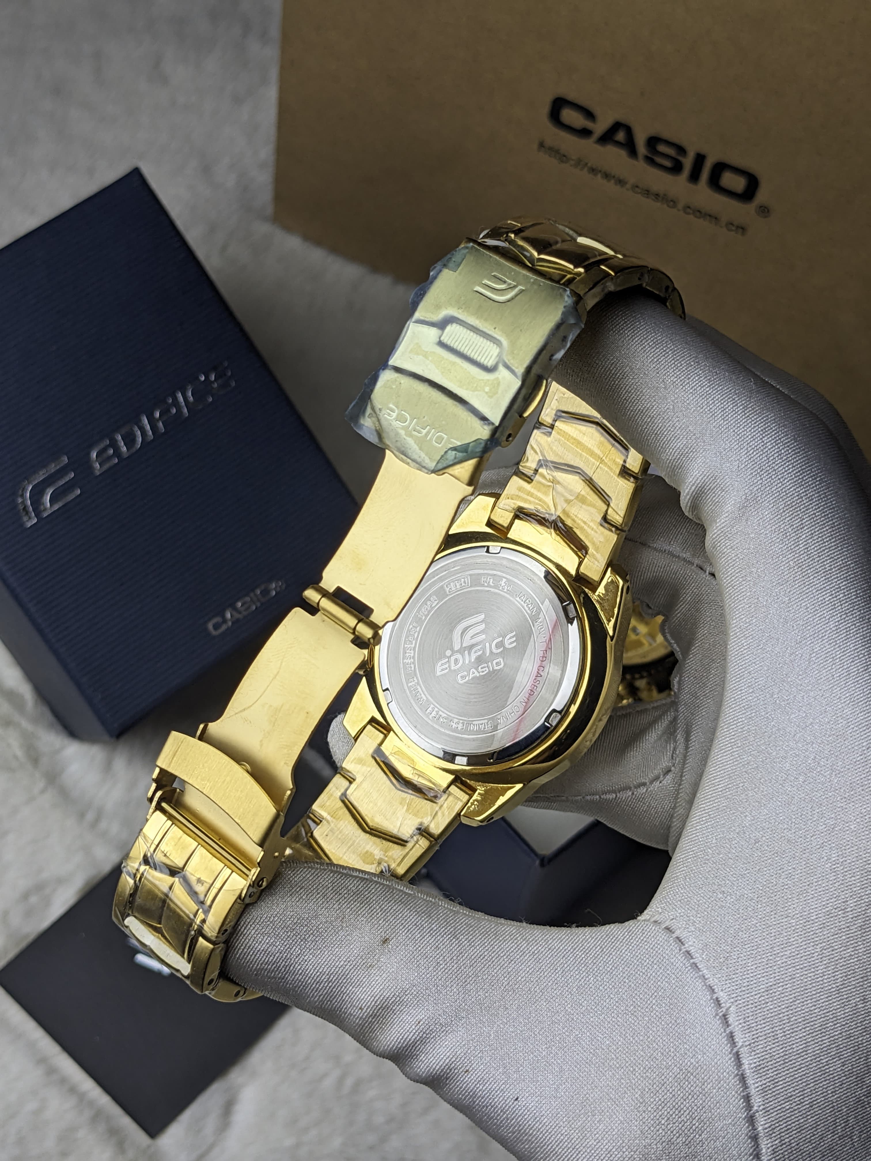 Casio Edifice EF 524SG Golden Chronograph Watch_img_4
