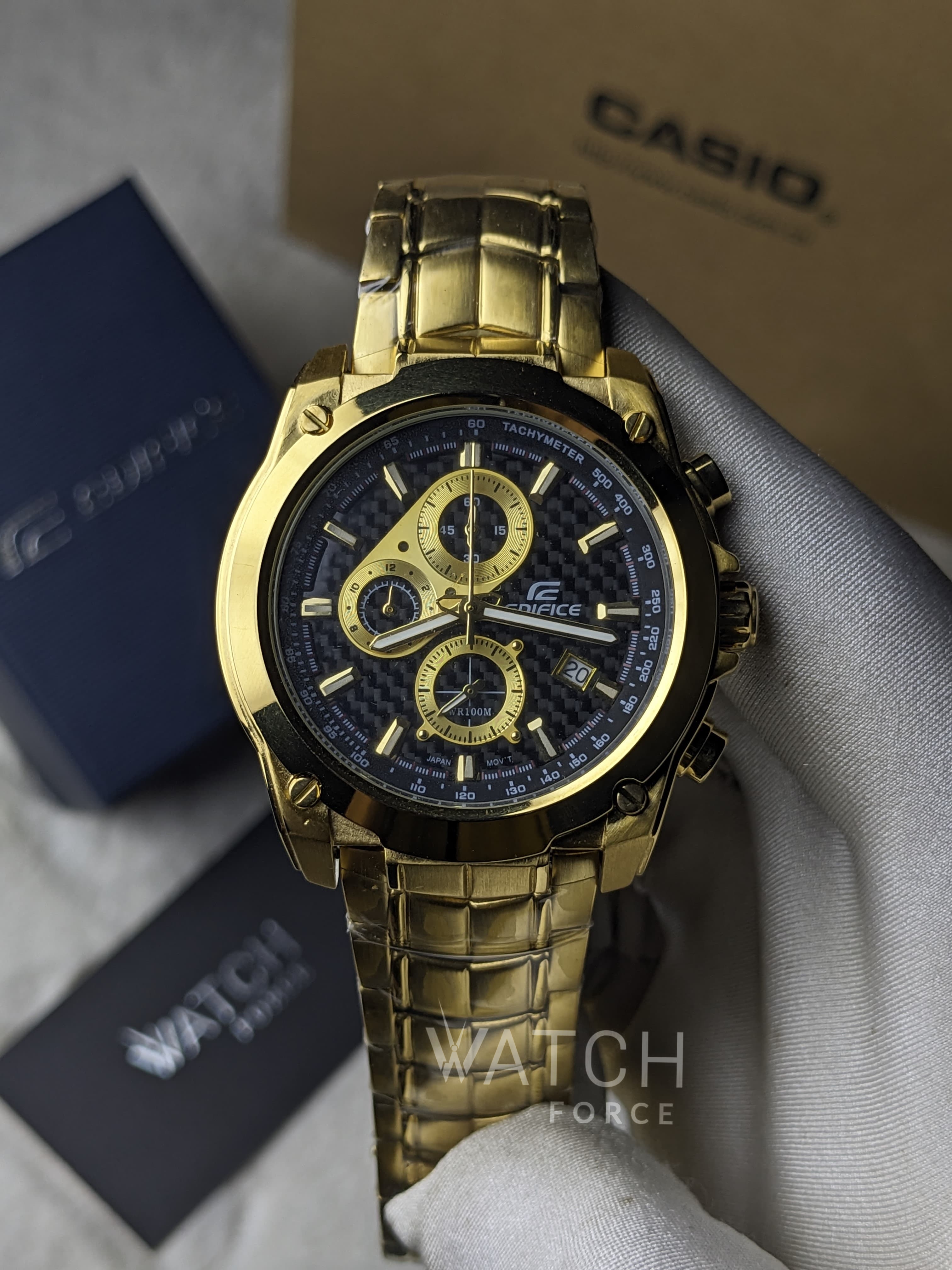 Casio Edifice EF 524SG Golden Chronograph Watch_img_1