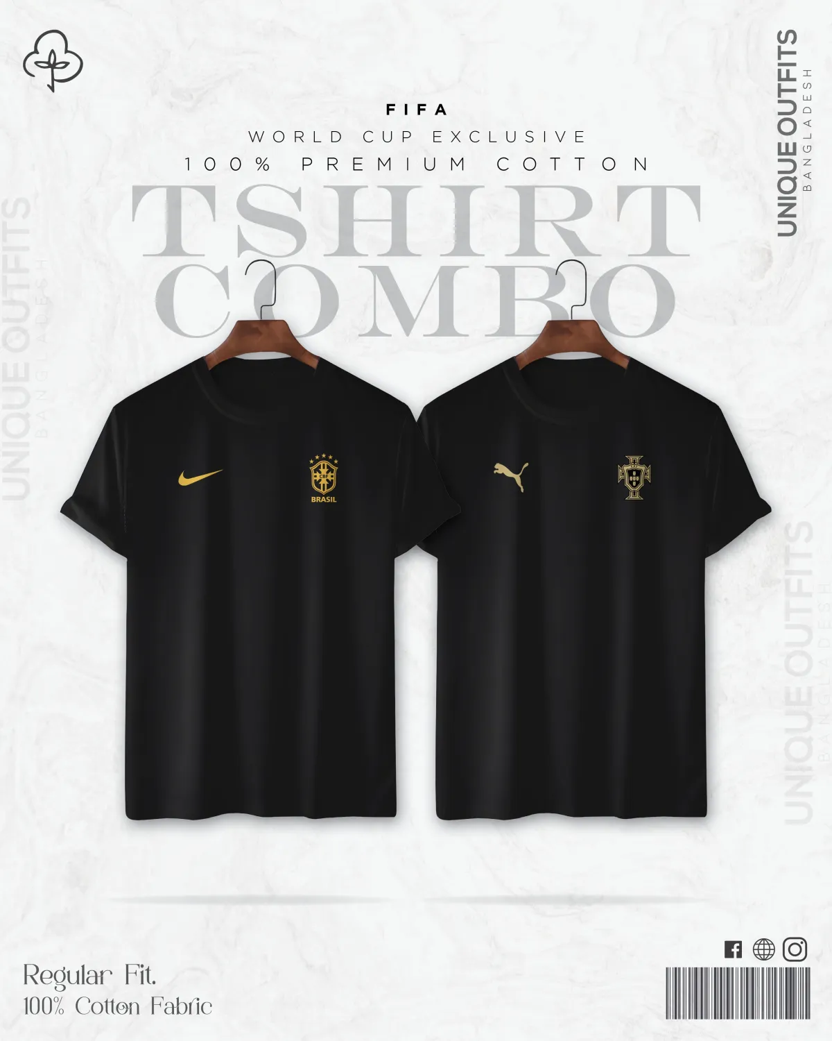 WC22 Premium Brasil Combo Tshirt