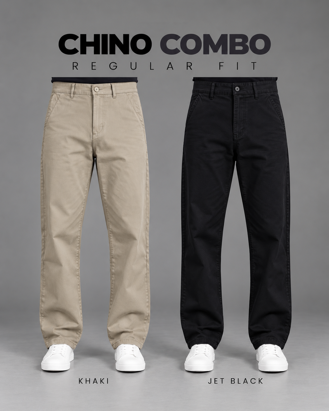 CP22 Premium Regular Straight Fit Chino (Beige & Black)_img_0