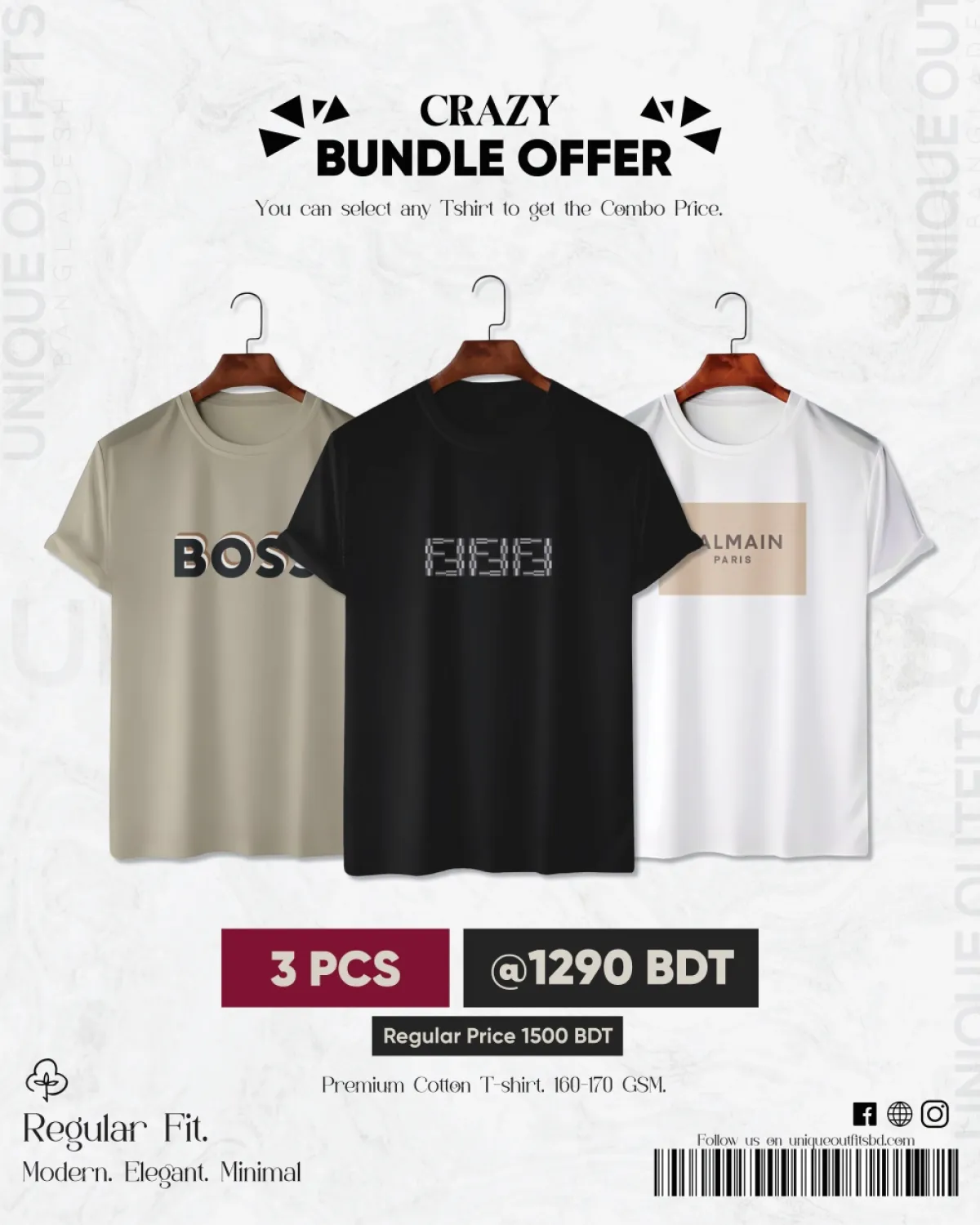 BR33 Luxury Brand Combo T-shirt