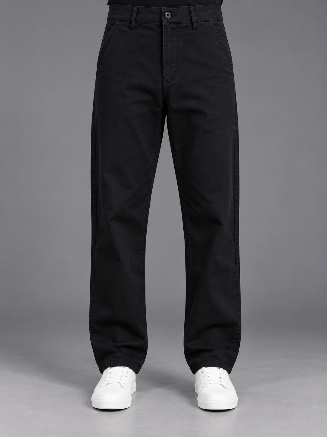CP02 Premium Regular Straight Fit Chino (Black)_img_0