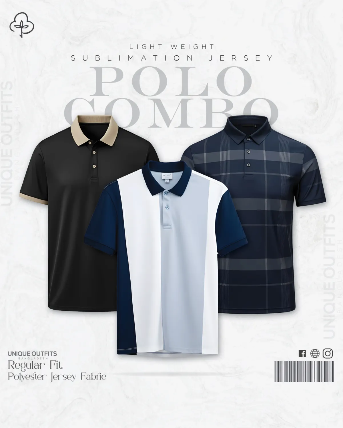 PL35 China P.P Sublimation Premium Polo T-Shirt