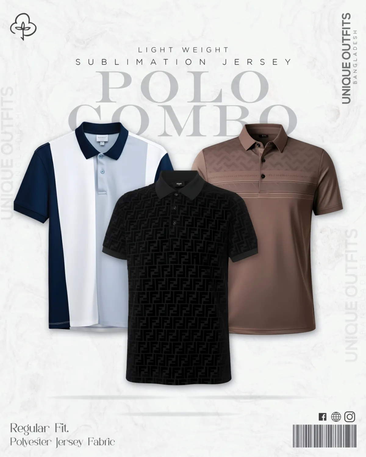 PL38 China P.P Sublimation Premium Polo T-Shirt