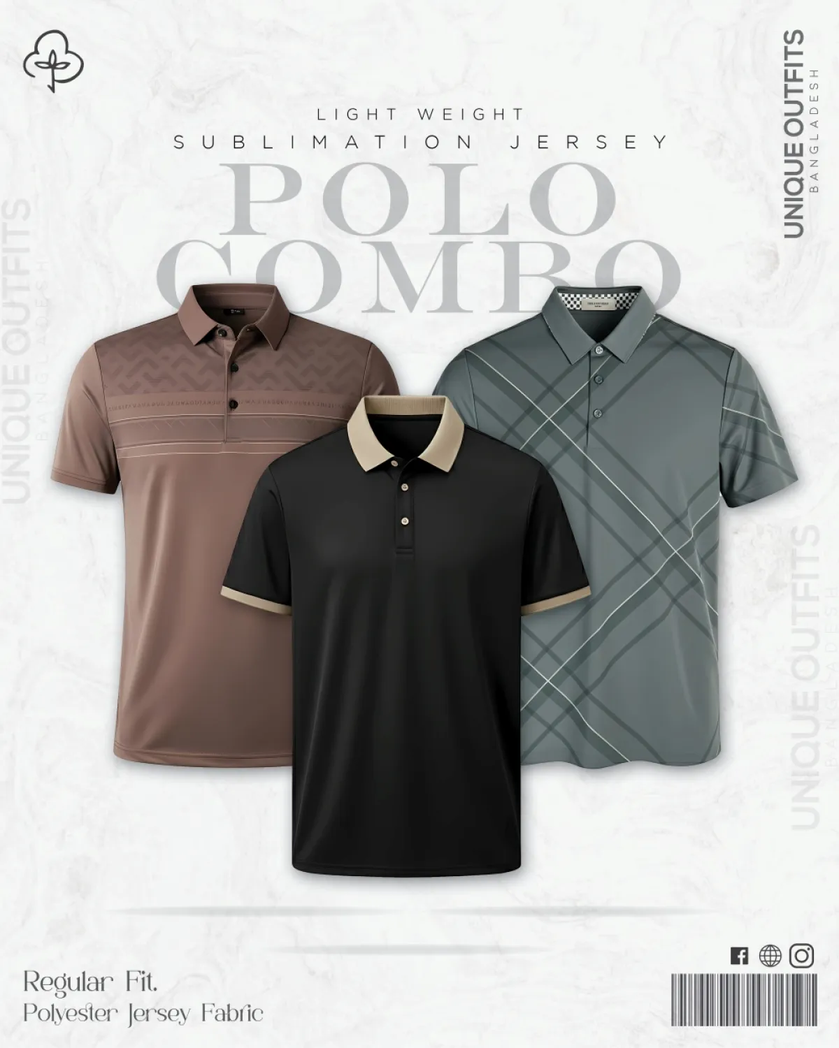 PL37 China P.P Sublimation Premium Polo T-Shirt