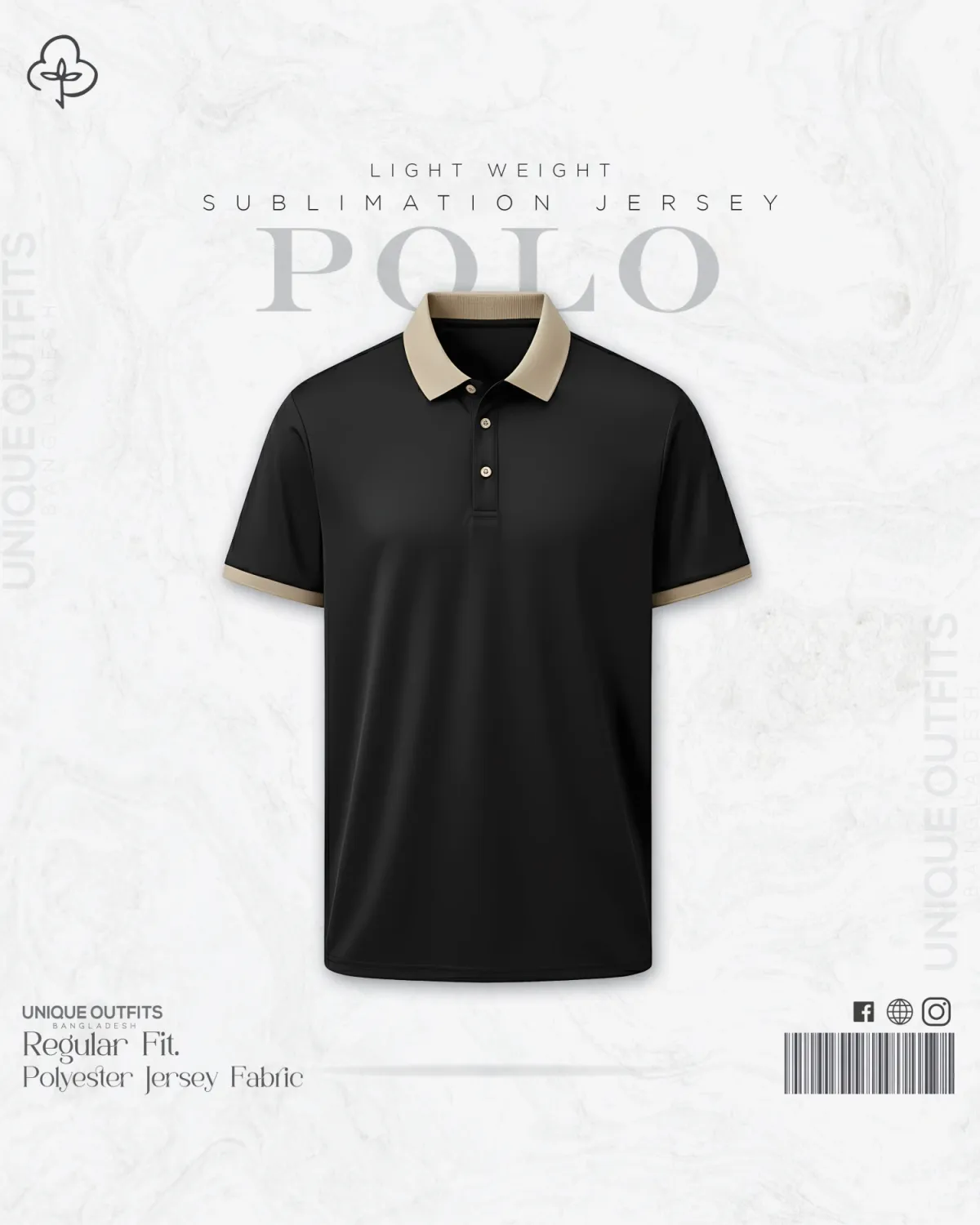PL05 China P.P Sublimation Premium Polo T-Shirt