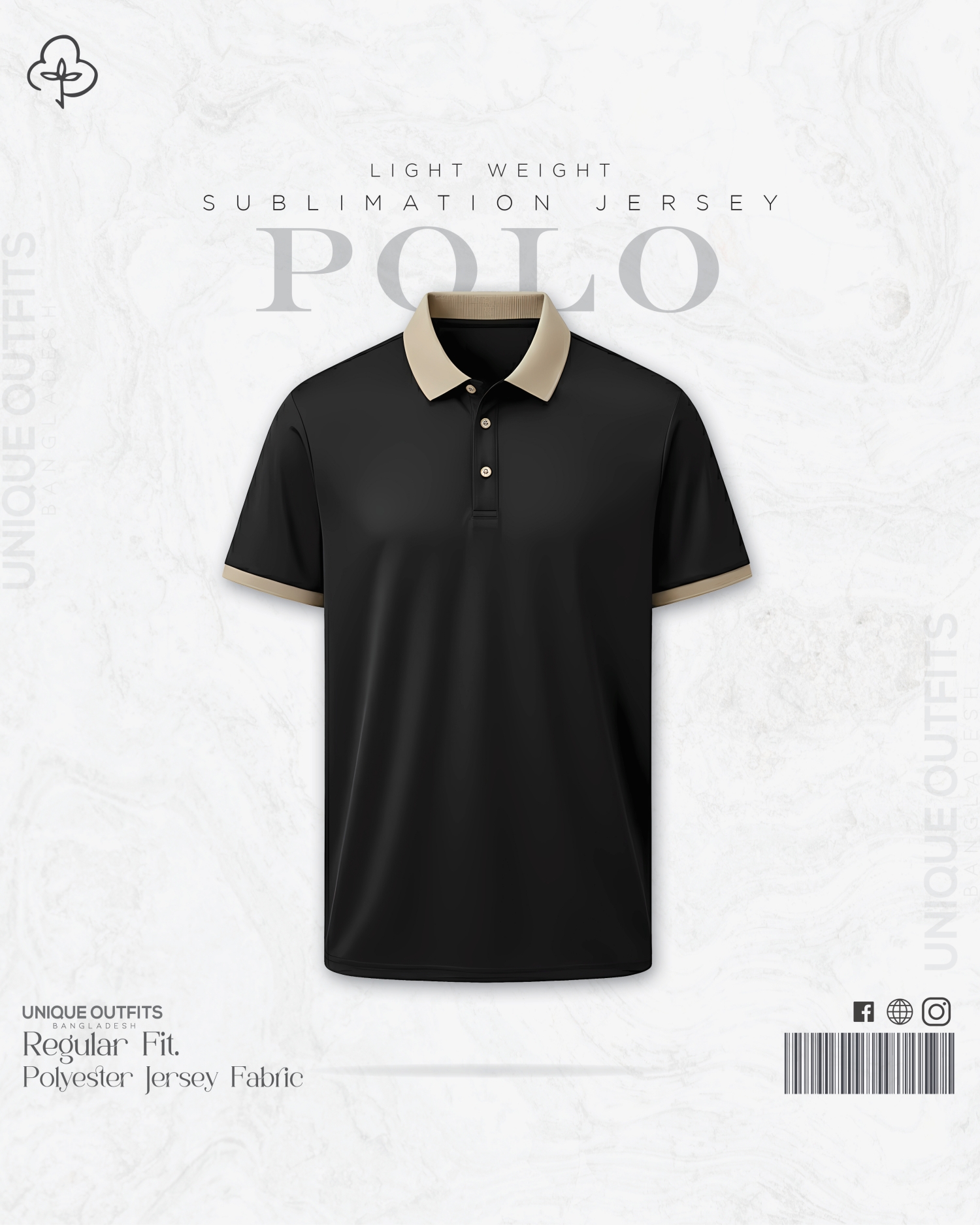 PL05 China P.P Sublimation Premium Polo T-Shirt