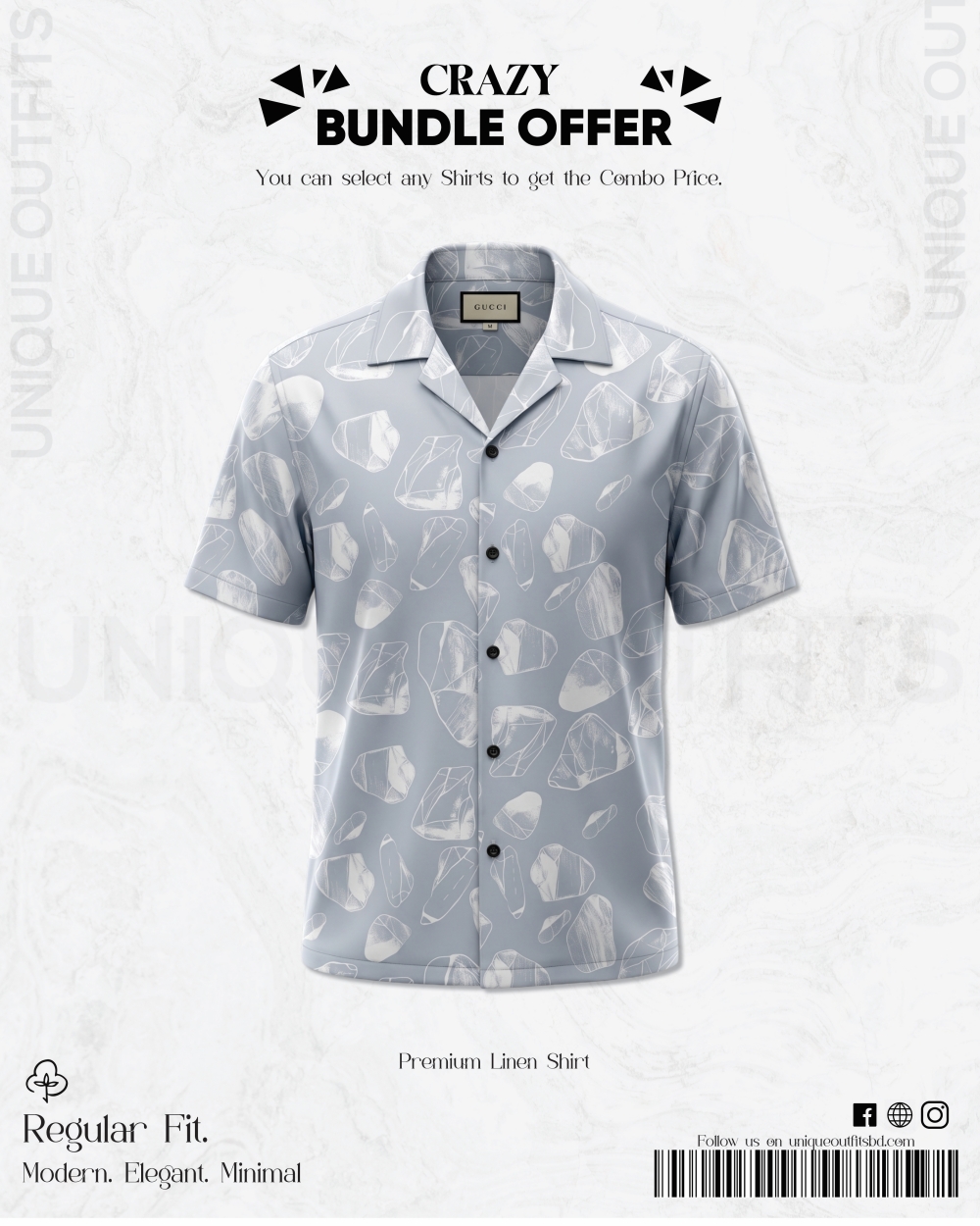 PSH1 Men's Premium China Printed Casual Shirt_img_0