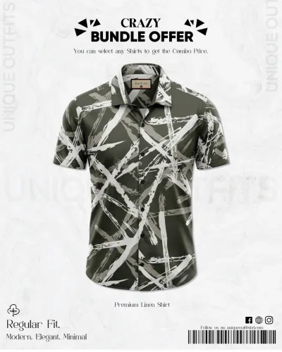 PSH11 Men's Premium China  Printed Casual Shirt_img_0