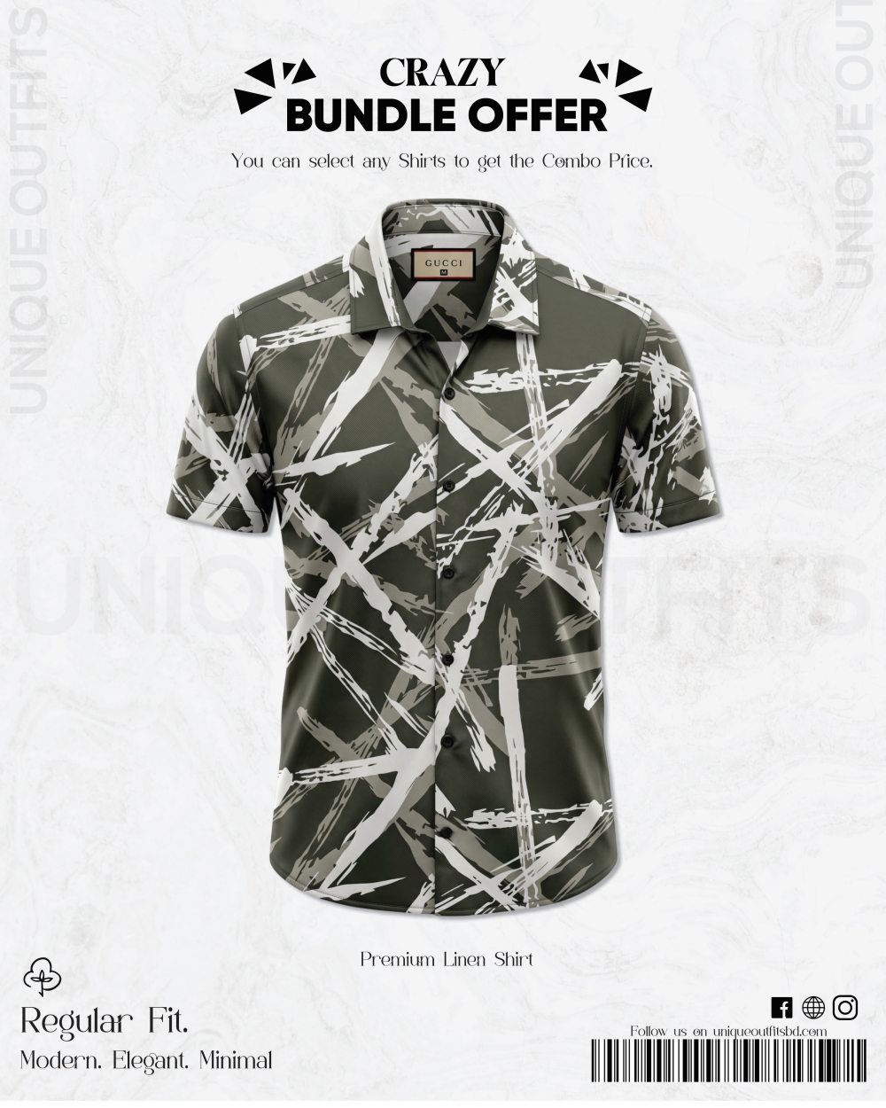 PSH11 Men's Premium China Printed Casual Shirt_img_0