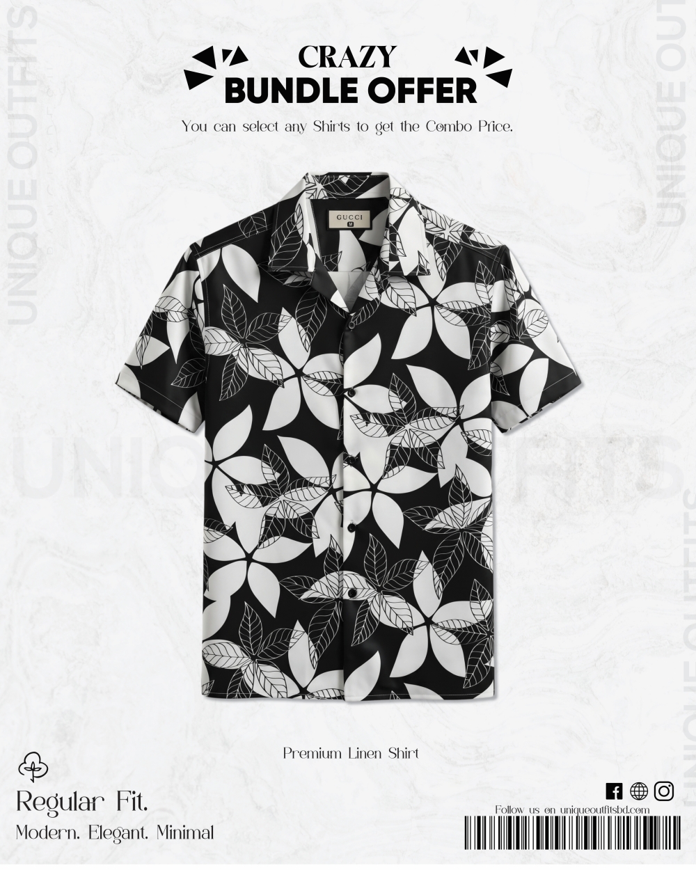 PSH12 Men's Premium China Printed Casual Shirt_img_0