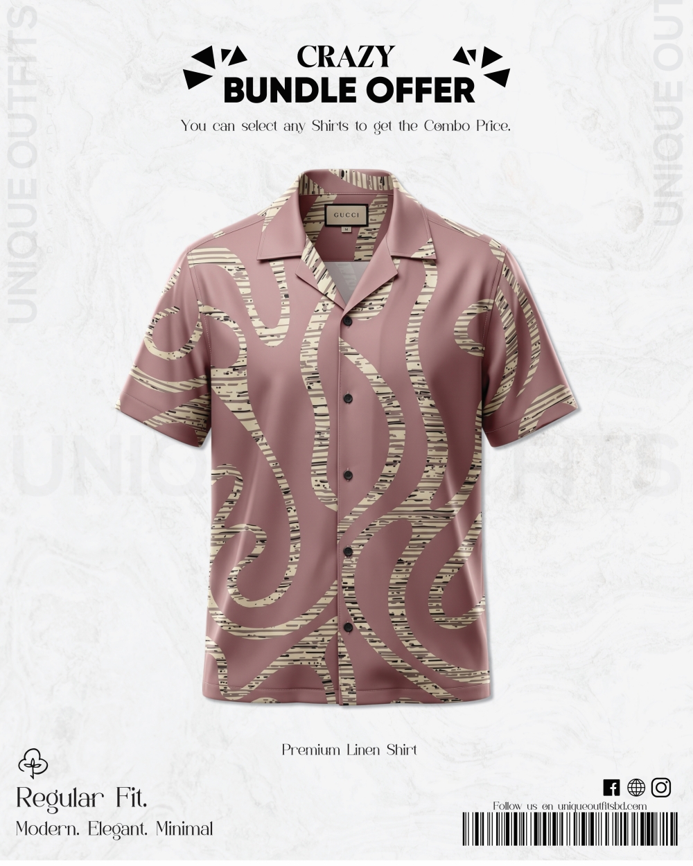 PSH13 Men's Premium China Printed Casual Shirt_img_0