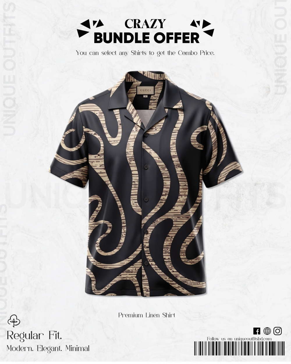 PSH14 Men's Premium China Printed Casual Shirt_img_0