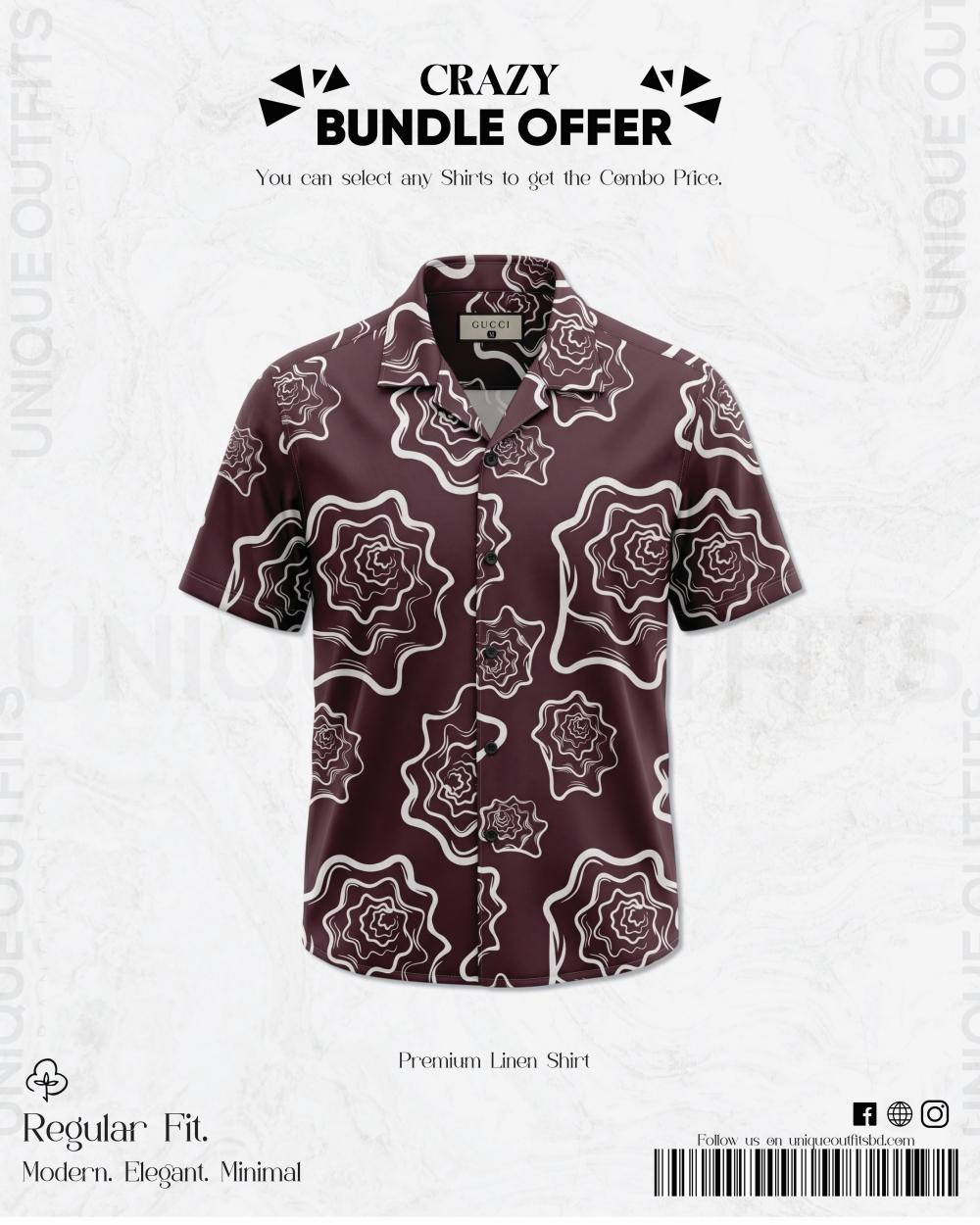 PSH4 Men's Premium China Printed Casual Shirt_img_0