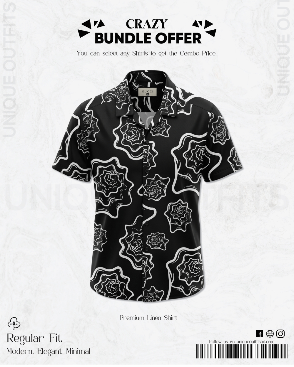 PSH5 Men's Premium China Printed Casual Shirt_img_0