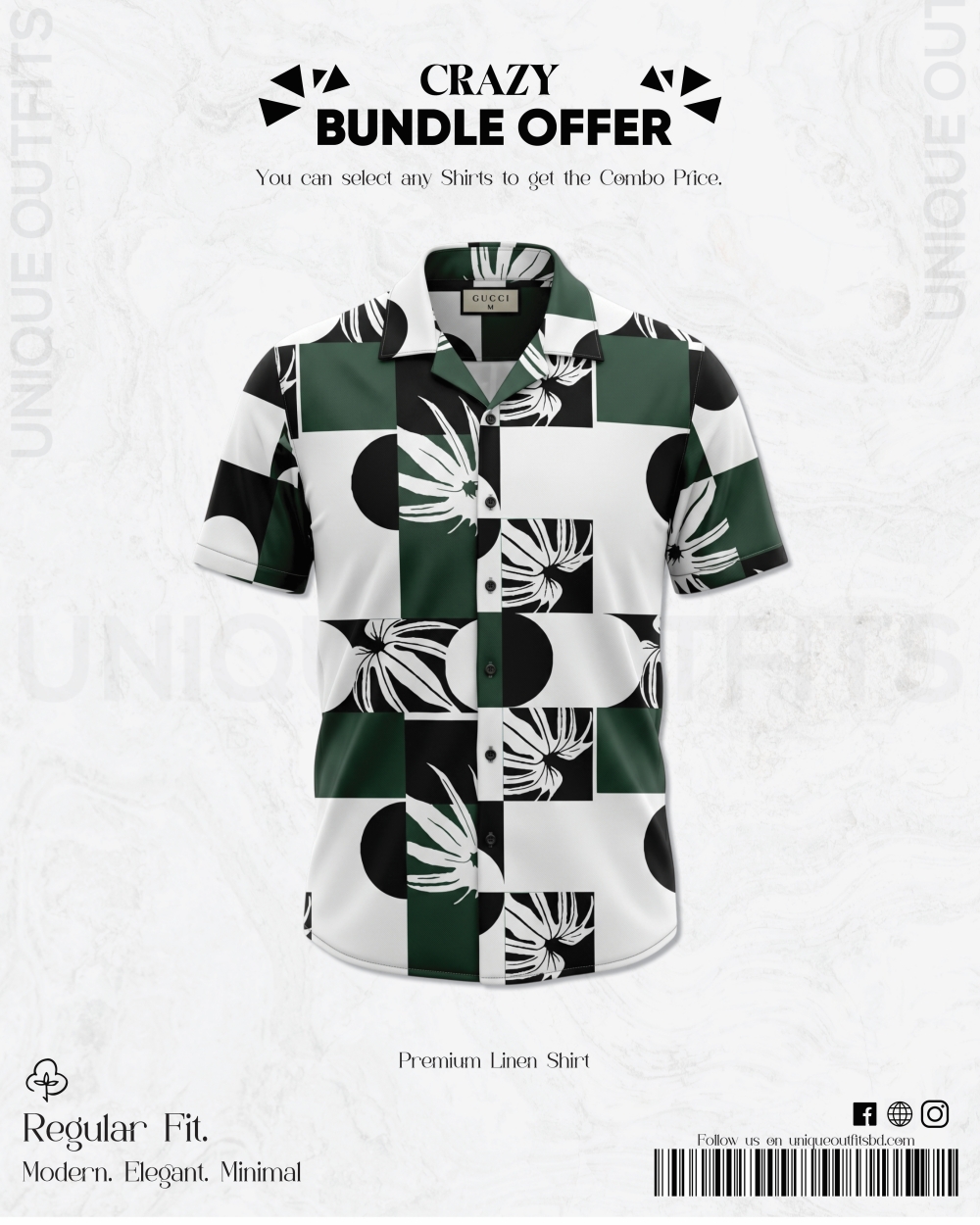 PSH7 Men's Premium China  Printed Casual Shirt_img_0