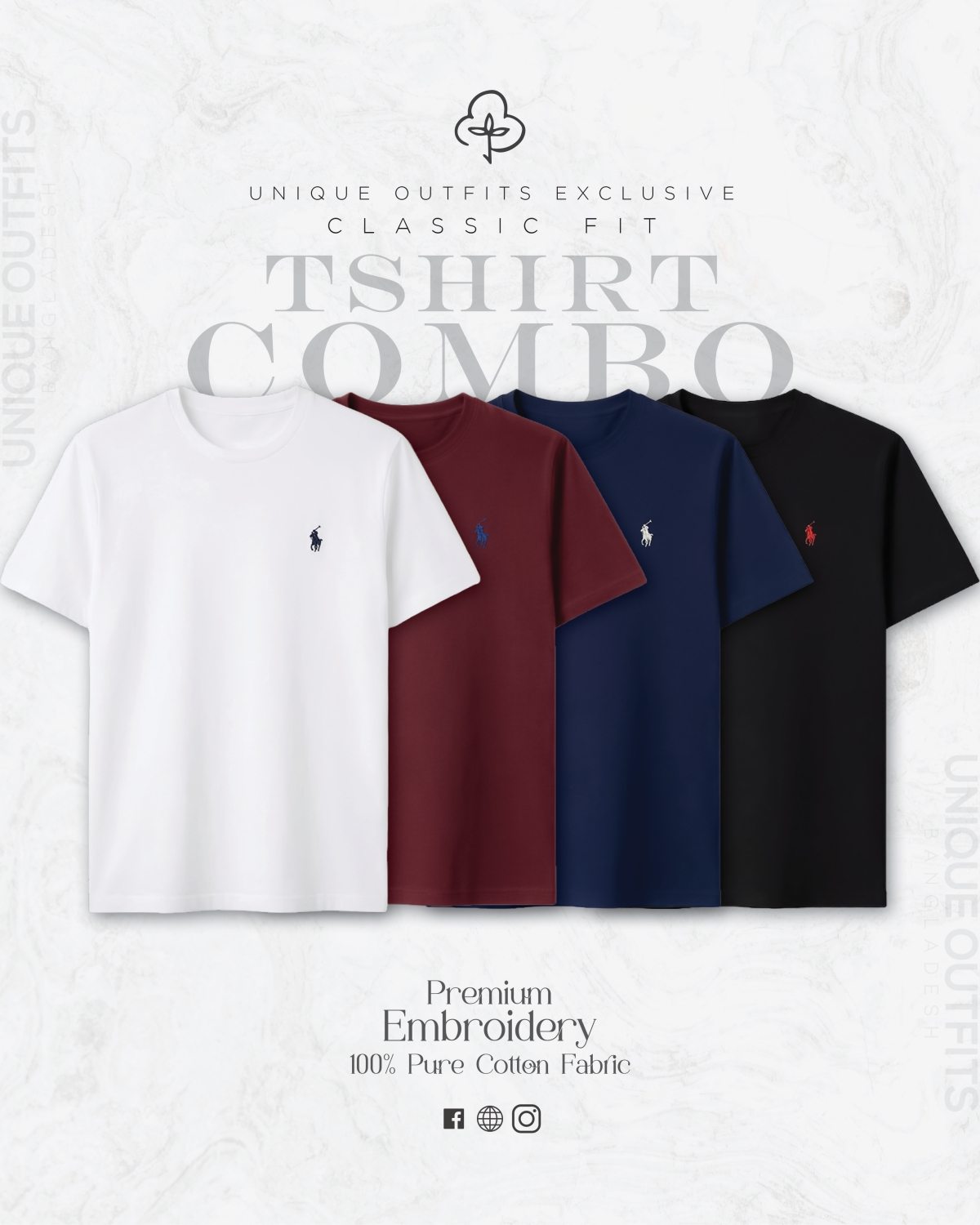 EB41 Classic Fit RL Embroidery Tshirt Combo_img_0