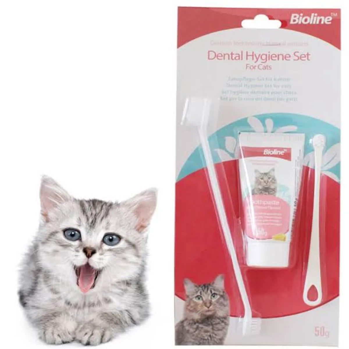 Bioline Dental Hygiene Set for Cats (50g)