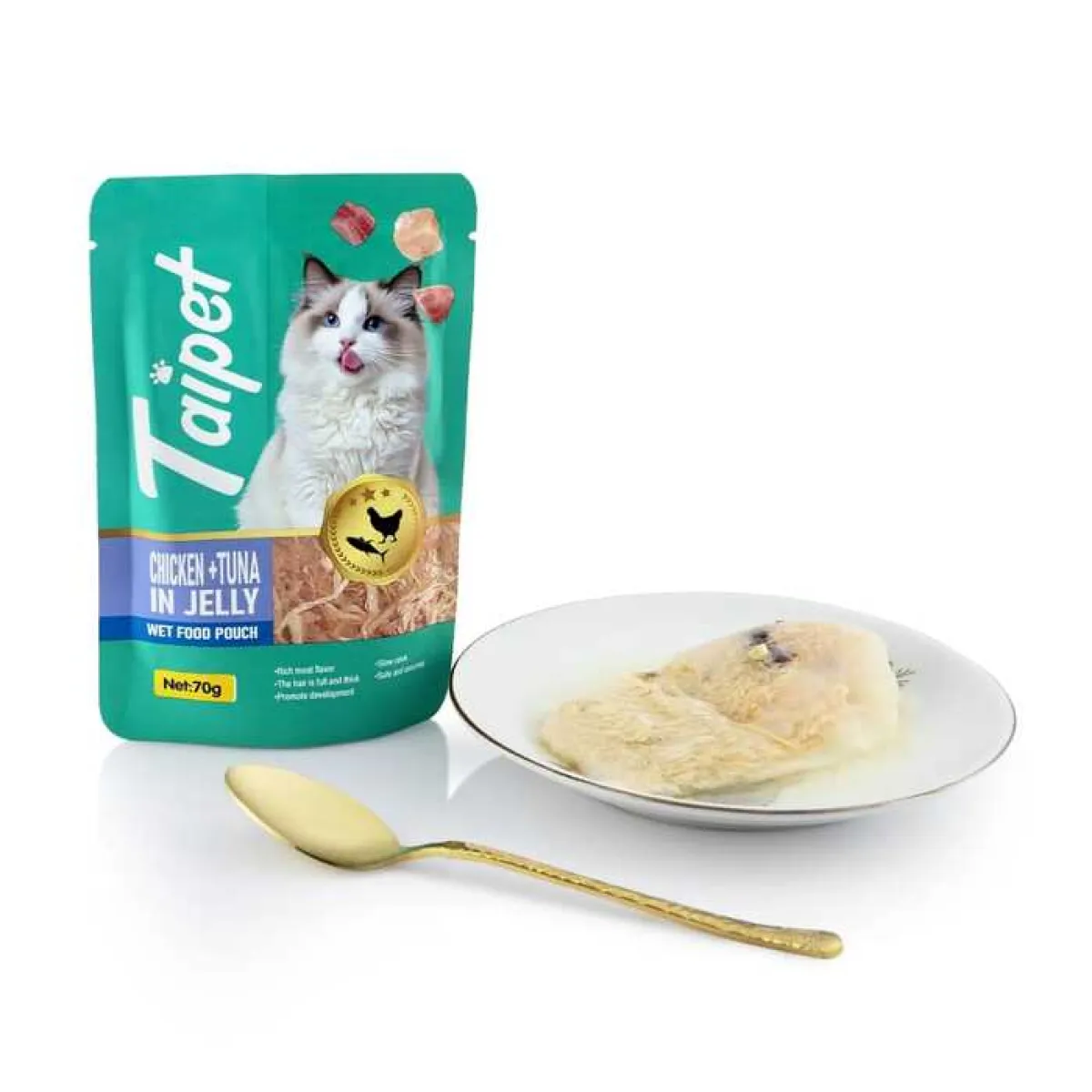 Taipet Pouch Chicken & Tuna in Jelly 70gm