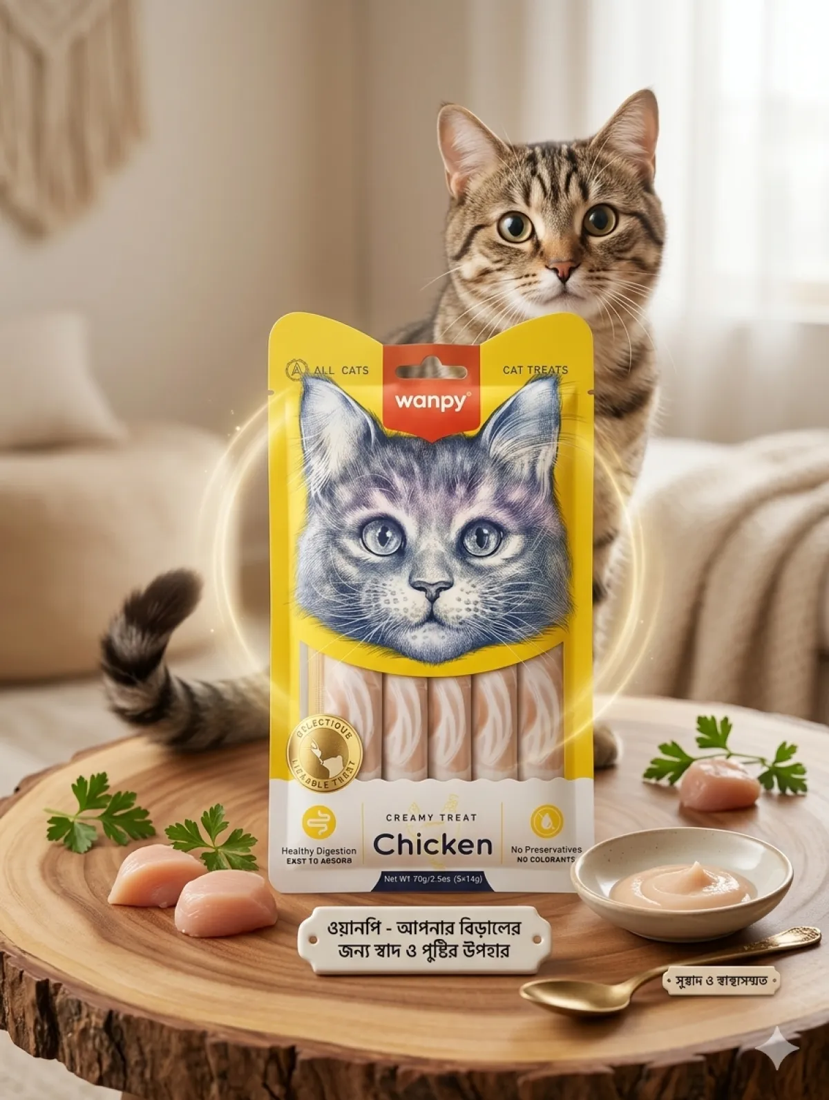 Wanpy creamy Treats Chicken(14×5pcs)combob
