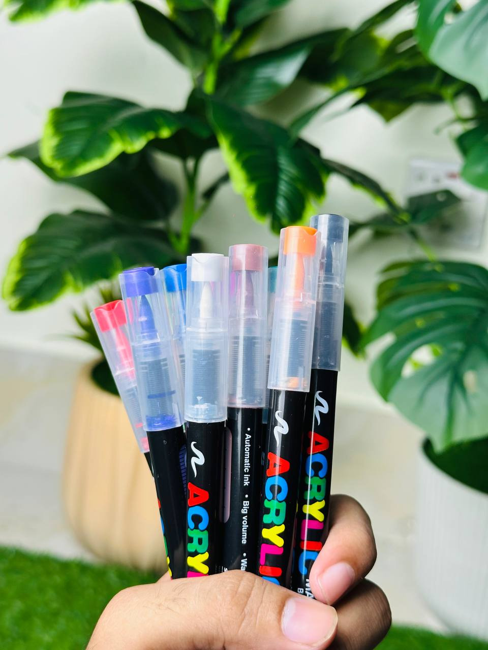 12 Premium Acrylic Brush Pen + One Book (Combo)_img_5