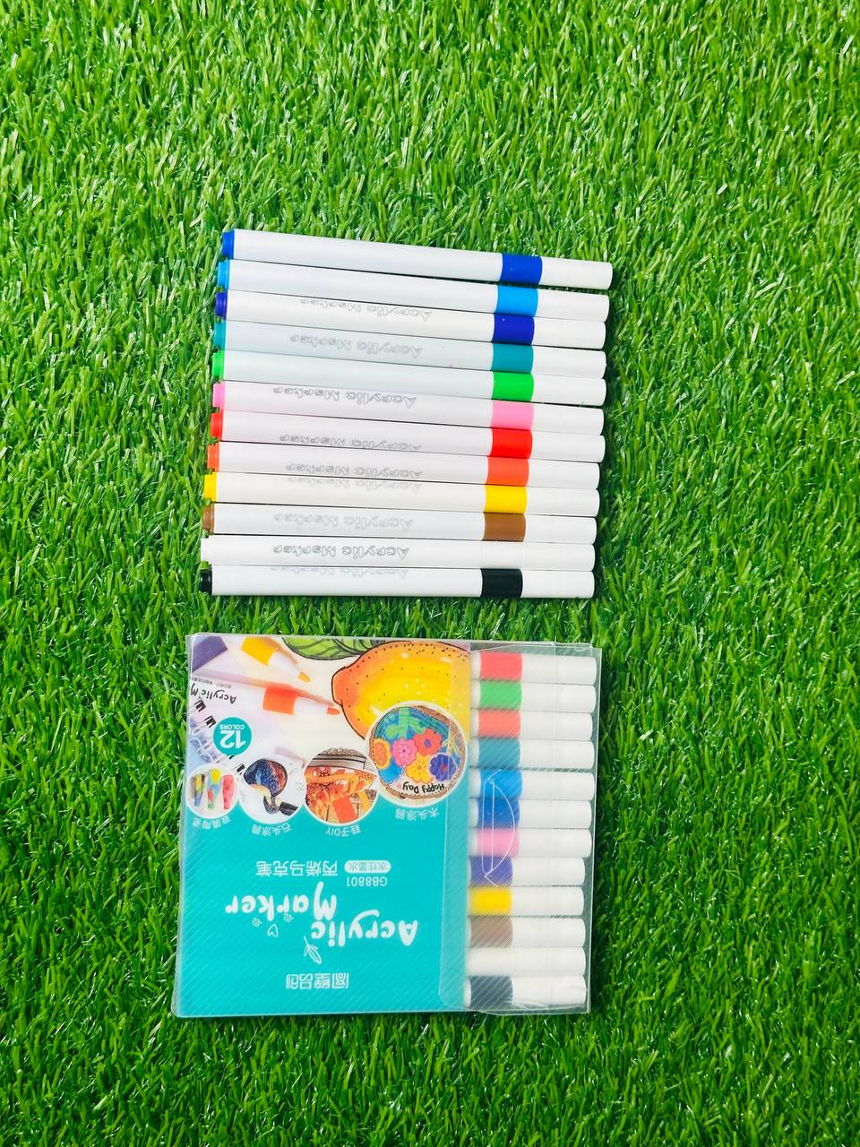 12 Acrylic Pen + One Book (Combo)_img_3
